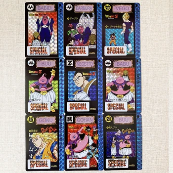 9шт Флэш-карта Dragon Ball Серии Majin Buu Super Saiyan Goku Gohan Вегета Классические Игрушки Игра Аниме Коллекция Карточек