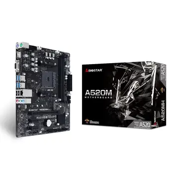 BIOSTAR A520MH Новая материнская плата AMD A520 MATX A520M 2-DIMM DDR4 4933 + (OC) 64G PCIe M.2 Разъем 3.0 AM4 С поддержкой USB 3.2 Gen1