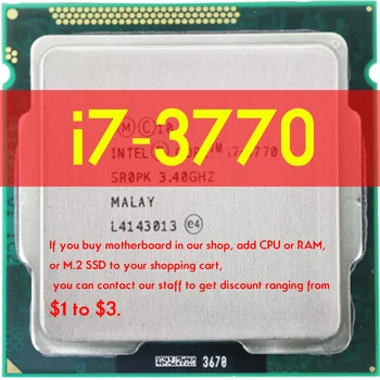 Intel Core i7-3770 i7 3770 3,4 ГГц Четырехъядерный Восьмипоточный процессор Процессор 8M 77W Atermiter B75 Материнская плата Для Intel LGA 1155 kit