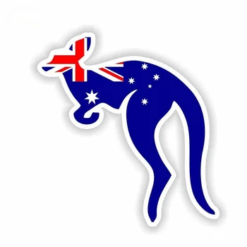 Автомобильные наклейки Персонализированная креативная наклейка Животное Кенгуру Австралия Водонепроницаемый и солнцезащитный флаг Deca