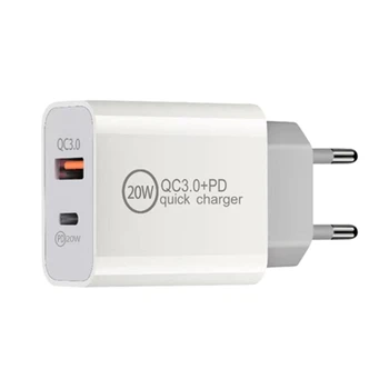 Безопасная эффективная быстрая зарядка QC3.0 Зарядное устройство для мобильного телефона с двумя портами Mini USB