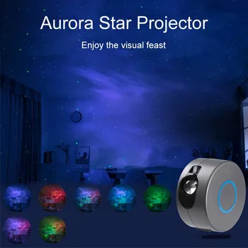 Звездное Небо Светодиодная Проекторная Лампа Star Night Light С Пультом Дистанционного Управления US / EU Plug Красочный Aurora Star Projector Night Light