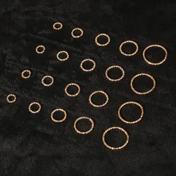 Золотые/серебряные круглые кольца для прыжков в корейском стиле модные витые Медные закрытые кольца для ювелирных изделий DIY, аксессуары