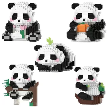 Креативные строительные блоки с животными, милые конструкторы с пандами, игрушки для девочек и мальчиков, подарок на день рождения, строительные игрушки из кирпичей своими руками