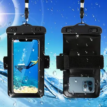 Универсальный протектор Прозрачный чехол для плавания с сенсорным экраном Водонепроницаемый чехол для телефона Чехол для мобильного телефона